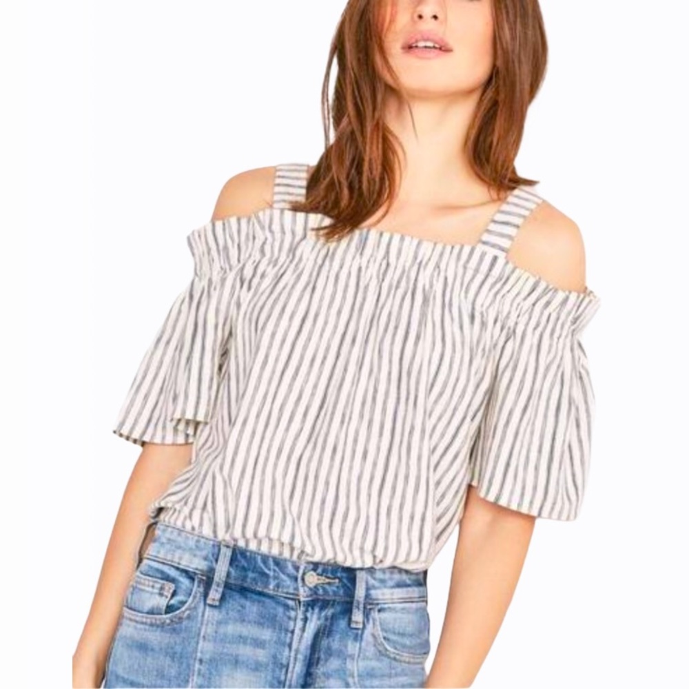 Lucky Brand 100% Cotton Off the Shoulder Top - S - Picture 3 of 16